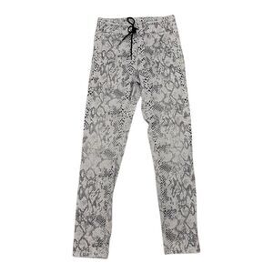 FLOG Gray Stretch Snake Skin Pattern Skinny Leg Pants Size 24 Drawstring